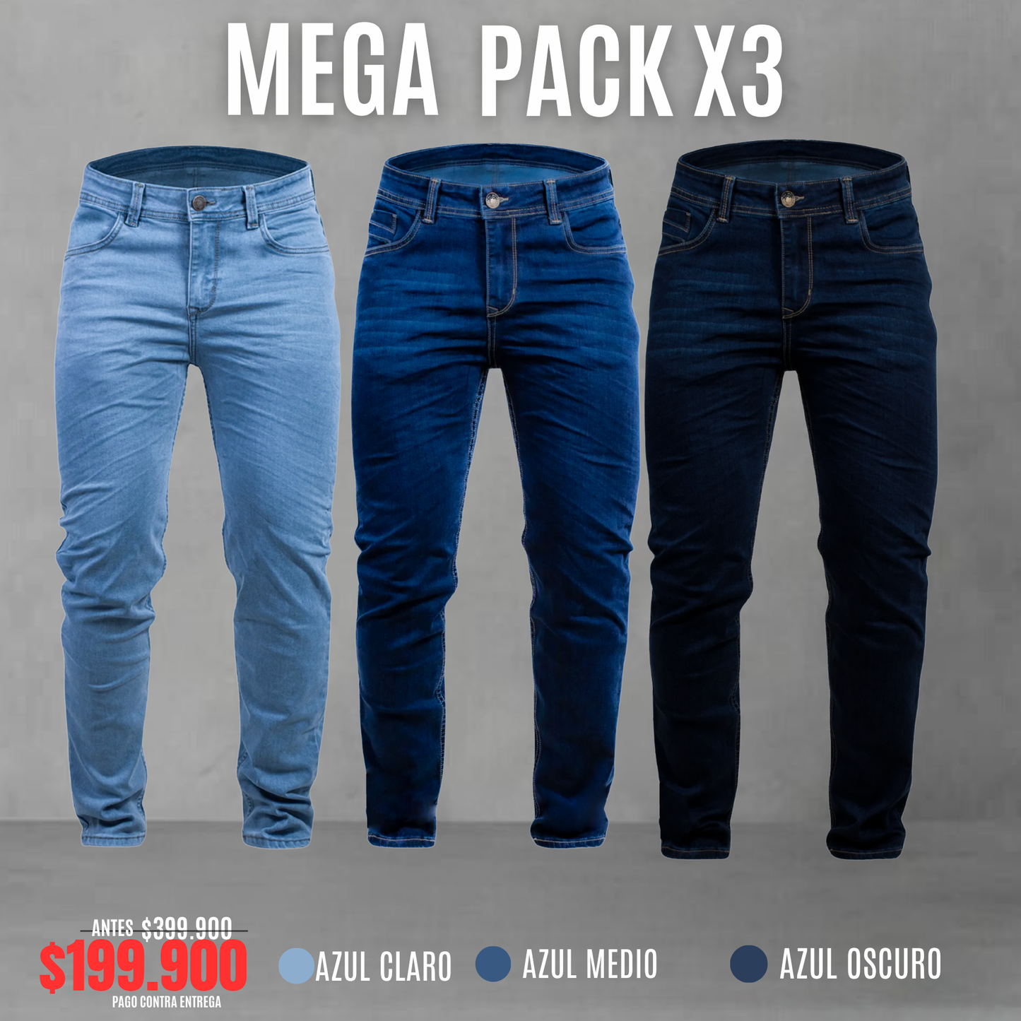PACK X3 JEANS DSL PREMIUM