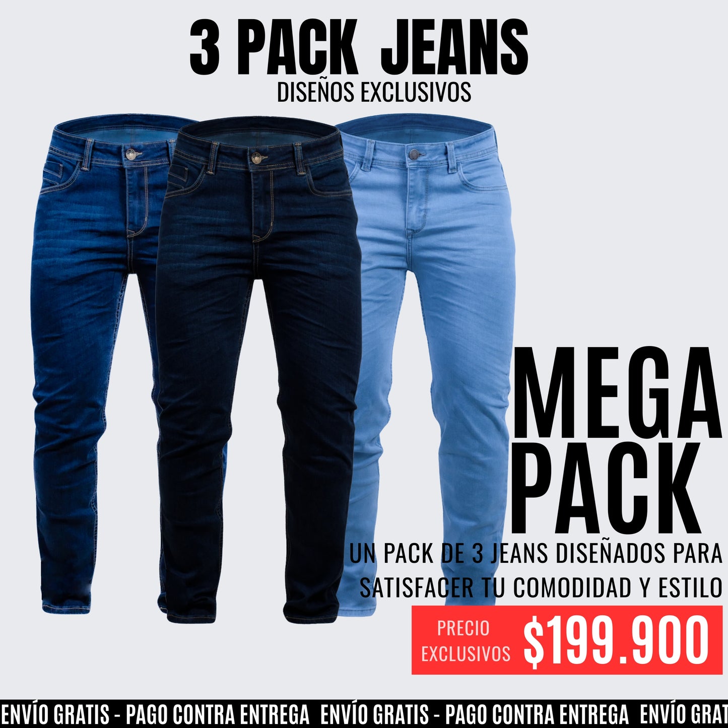 PACK X3 JEANS DSL PREMIUM